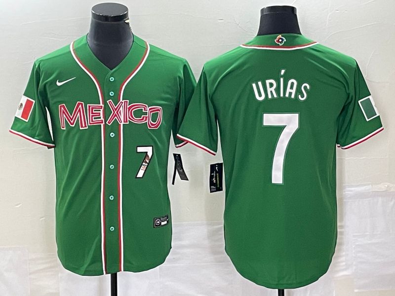 Men 2023 World Cub Mexico #7 Urias Green white Nike MLB Jersey15->more jerseys->MLB Jersey